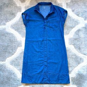 💗HP💗 Fan Denim Cap Sleeve Dress